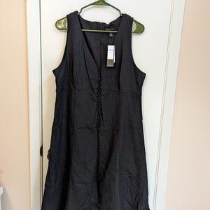 Banana Republic Factory Linen Blend Button Front Dress